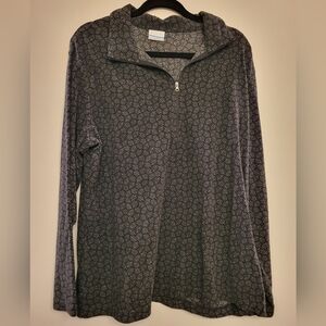 Columbia Black Patterned Half-Zip Pullover